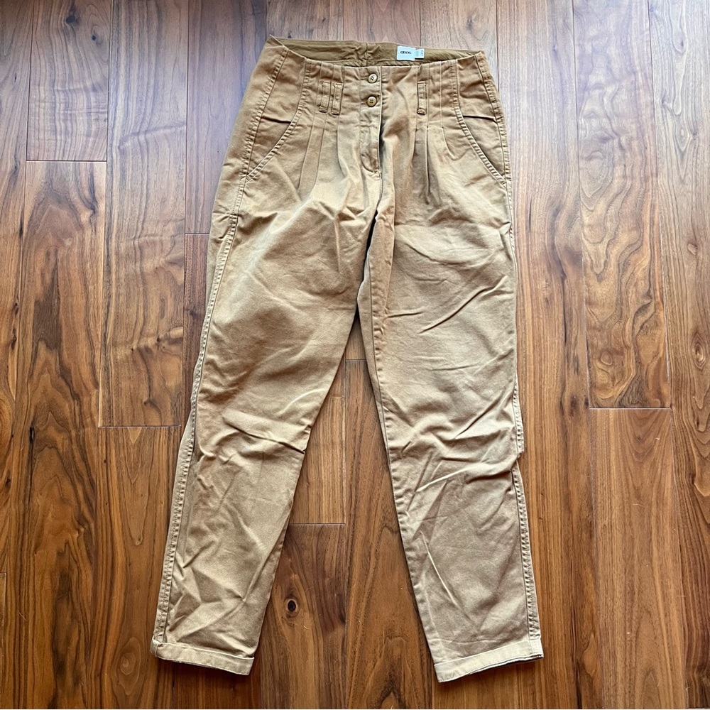 ASOS chino pants with pleated front peg leg size 6 US